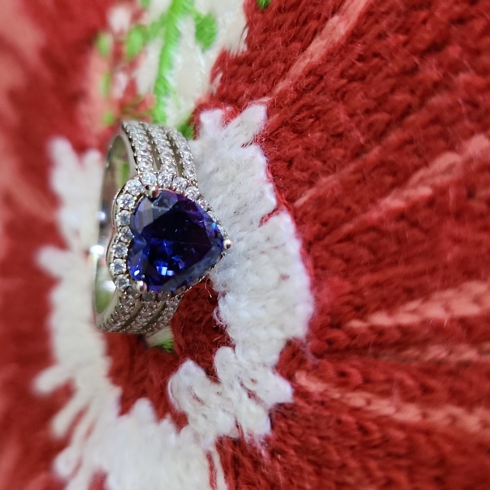 Bella luce tanzanite heart ring